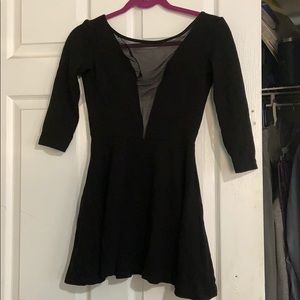 Black long sleeve sexy LBD.
